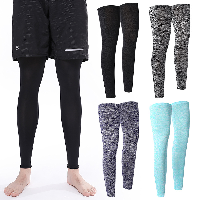 Summer Sun Protection Ice Silk Leg Covers Outdoor Sports Anti-Uv Leg Socks Cycling High Elastic Breathable Leg Covers