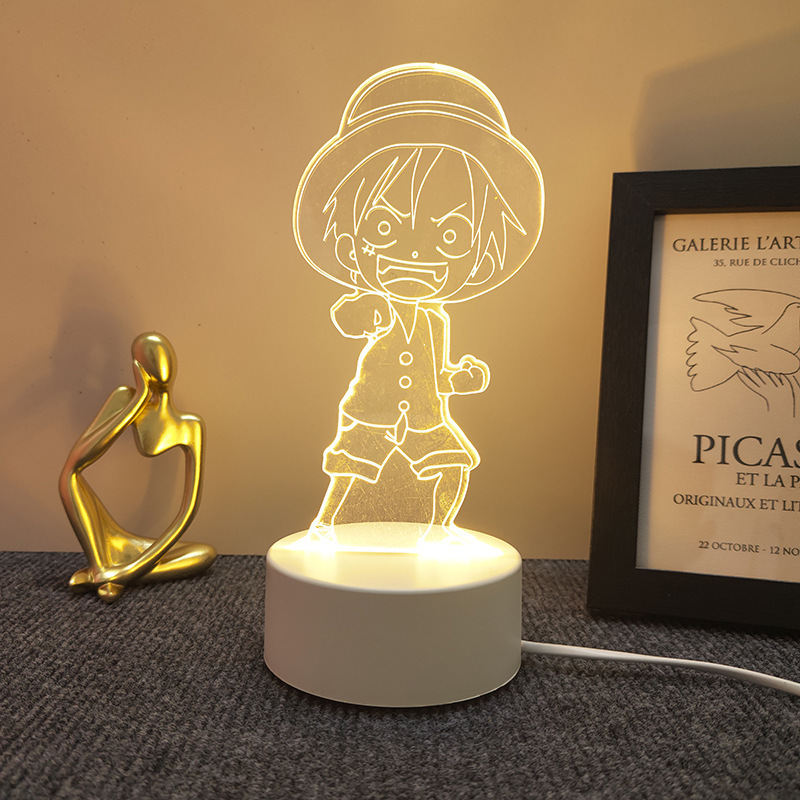 新奇特3d小夜灯卸売り来図創意プレゼントのベッドの上の電気スタンドの越境雰囲気はアクリル製のlogoを決めます。|undefined