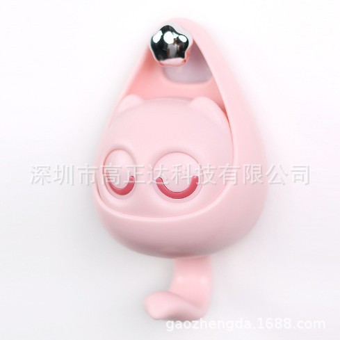 Entrada creativa gancho de ropa llave dibujos animados lindo gato negro abrigo de búho gancho pegajoso sin agujeros gancho de gato parpadeante