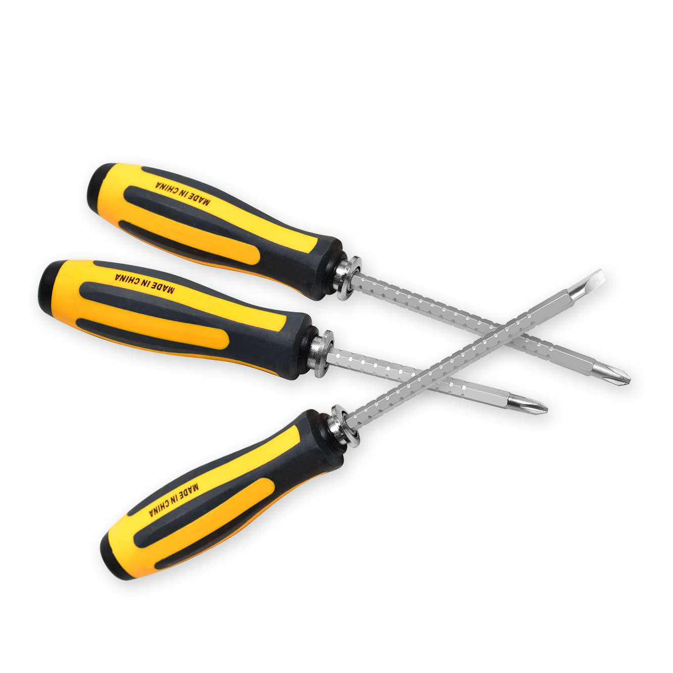 Destornillador ajustable telescópico bicolor bicolor cruz bicolor herramienta de reparación y desmontaje de electrodomésticos de grado industrial