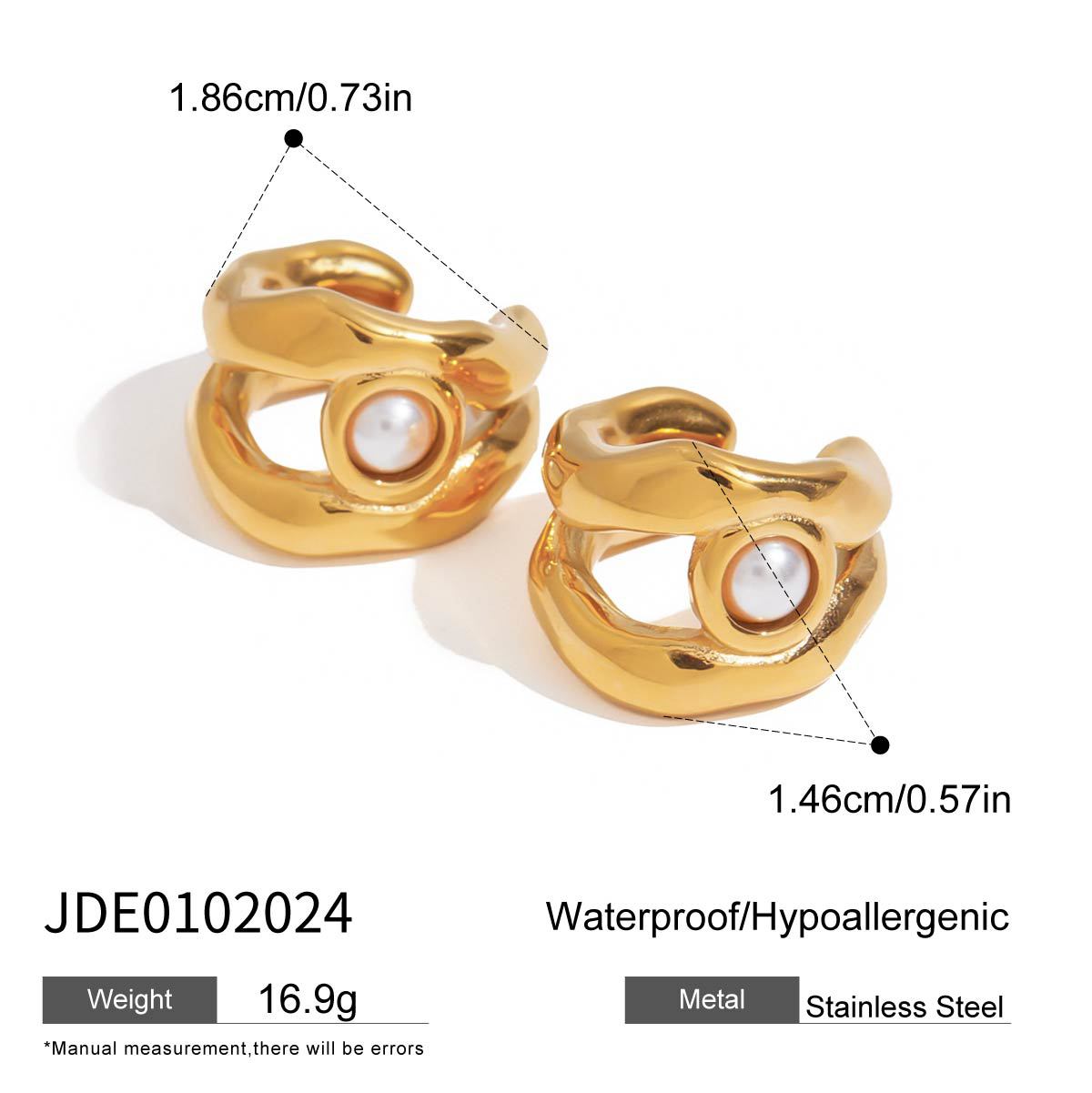 Clip de oreja de perla de acero inoxidable Jieding Pendientes de lujo ligero de alta calidad sin decoloración Accesorios de oreja de acero de titanio Earrings transfronterizos