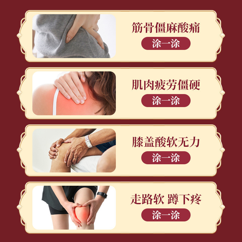 Guilongshu マッスルリラックスハーブジェル OEM ローリングボールマッサージ膝腰椎肩と首の痛みジェル美容室|undefined