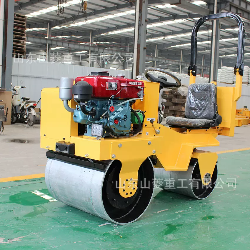 沟渠压实小型压路机 管道回填土压实机械 1吨双钢轮压路机