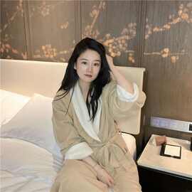 必收 丽思卡尔顿酒店浴袍芙蕾特五酒店吸水超细纤维情侣睡袍