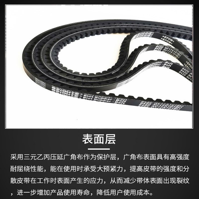 Neoprene Toothed Belt Triangle Belt Type a 13X1200-13X1625Li Transmission Belt Durable Conveyor Belt