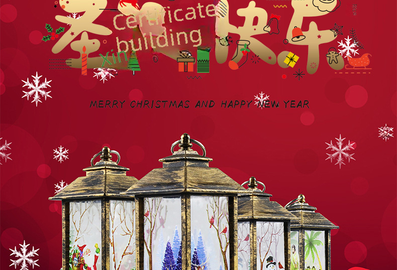 Christmas wind lamp Candlestick lamp night light for the elderly snowman decoration night light desktop ornaments Christmas decorations_voghion.com