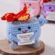Cute Knitted Doll Personalized Fire Extinguishing Box Pure Handmade Crochet Desktop Small Ornaments Creative Gift Wholesale