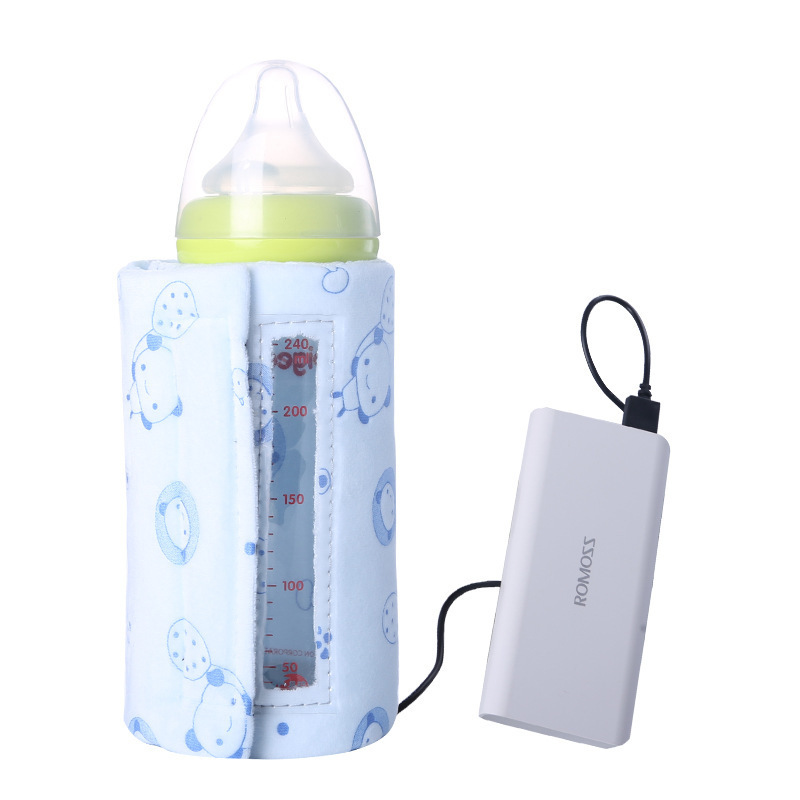 Calentador de leche portátil con control de temperatura constante, bolsa térmica para biberón USB, ideal para bebés y viajes.