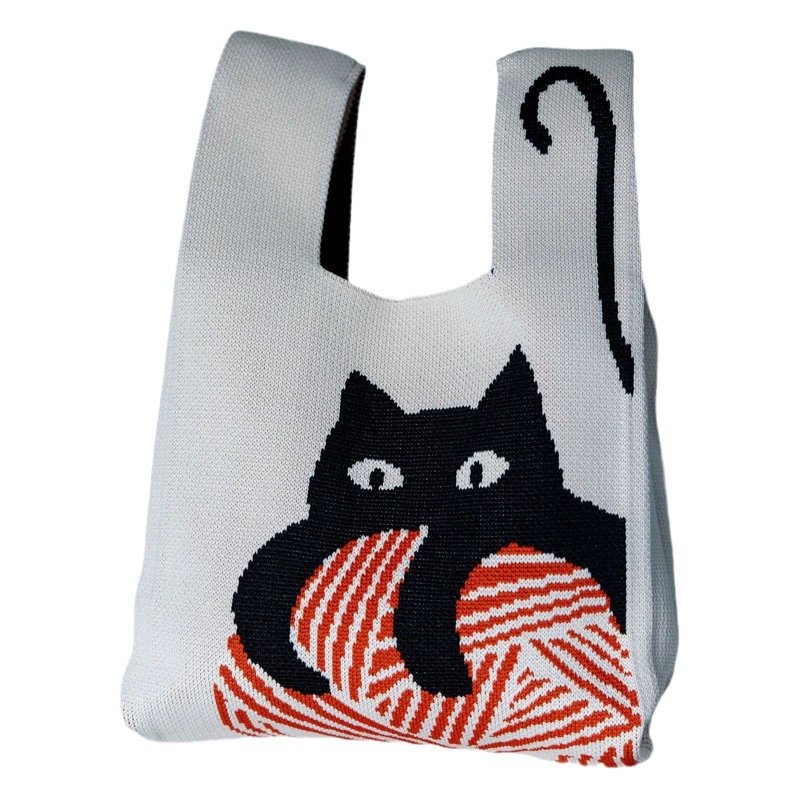 Вязаная сумка, сумочка, сумка-ведро, большая сумка, тканая сумка, женская сумка, женская сумка, сумка-жилет, простая трансграничная сумка