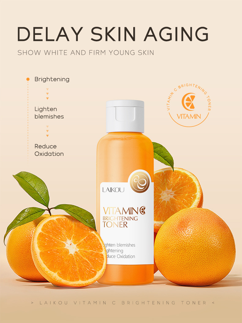 Cross-border LAIKOU Vitamin C Toner 100ml Hydrating and Moisturizing Toner Cosmetics Manufacturer Wholesale AliExpress undefined