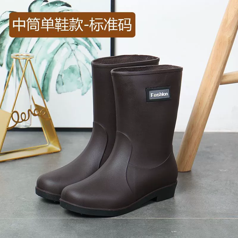 Дождевики для женщин нового стиля mid-calf дождевики для женщин взрослый стиль модная верхняя одежда корейский стиль водонепроницаемые обувь с противоскользящей толстой подошвой чехлы для обуви оптом