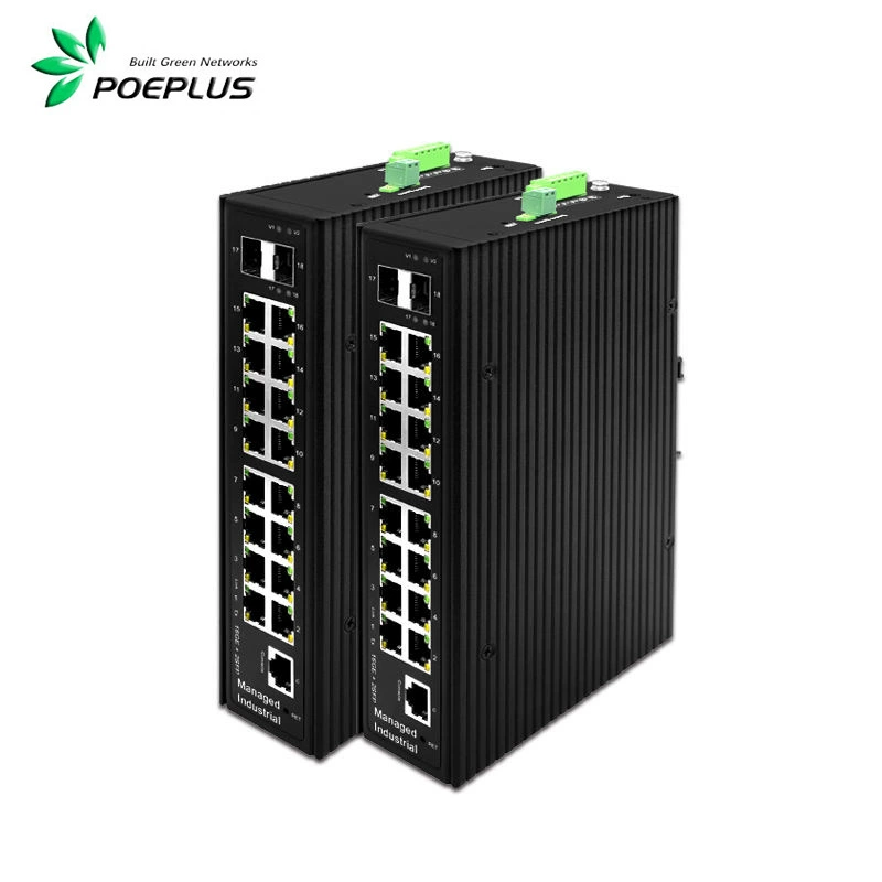 4-портовый 8-портовый 16-портовый гигабитный коммутатор POE для управления уровнем 2 промышленного уровня поддерживает сигнализацию температуры сторожевого таймера VLAN