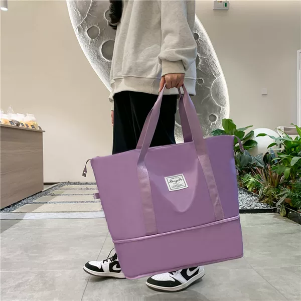 2024 New Luggage Bag Two-Layer Extended Multi-Functional Fitness Bag Large Capacity Storage Handbag Sports Travel Bag
