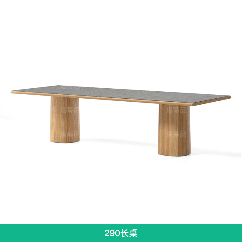 Mesa y silla al aire libre Jardín al aire libre Residencia de alojamiento Villa de ocio silla plegable de madera terraza silla de vidra impermeable combinación de protección solar
