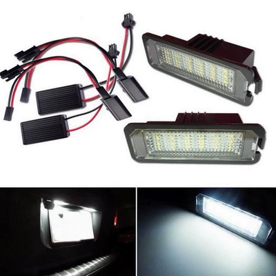 2pcs 18LED License Plate Lights for VW Golf MK4 5 6 00-12 POLO Eos08-13 (License plate lamp)