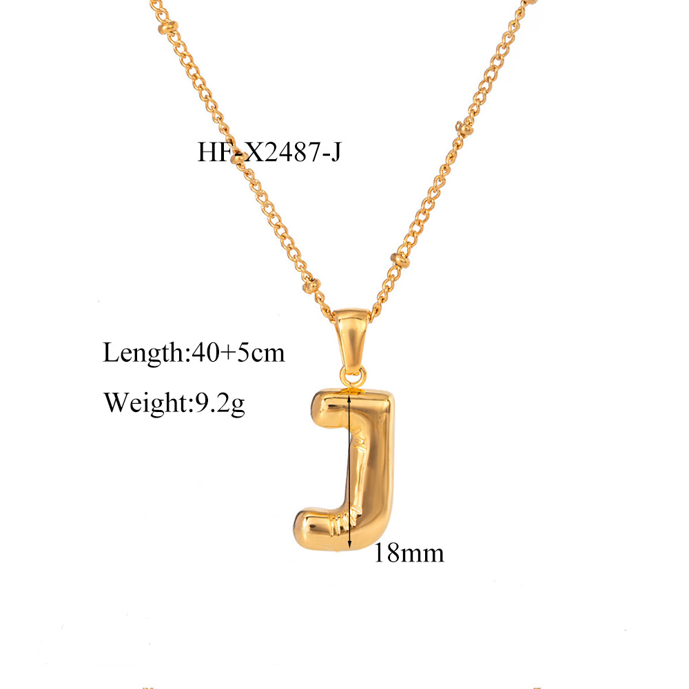 12g Weight Titanium Steel Pendant Material Pendant Necklace Classification Titanium Steel Chain Material cable chain Chain Type 1 Piece Quantity Daily Occasion Titanium Steel Material Letter Pattern All Seasons Season Women's Gender Plating Design Modern Style, Simple Style Style Wholesale Jewelry Modern Style Simple Style Letter Titanium Steel Plating Cable Chain Pendant Necklace 20