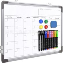 墙壁月历干擦白板 小磁性干擦板 悬挂式双面白板 便携式绘图板