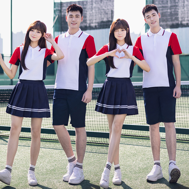 학교 교복 세트 고등학생 졸업식 교복 대학 스타일 초등학생 여름 반소매 스포츠 의류 도매