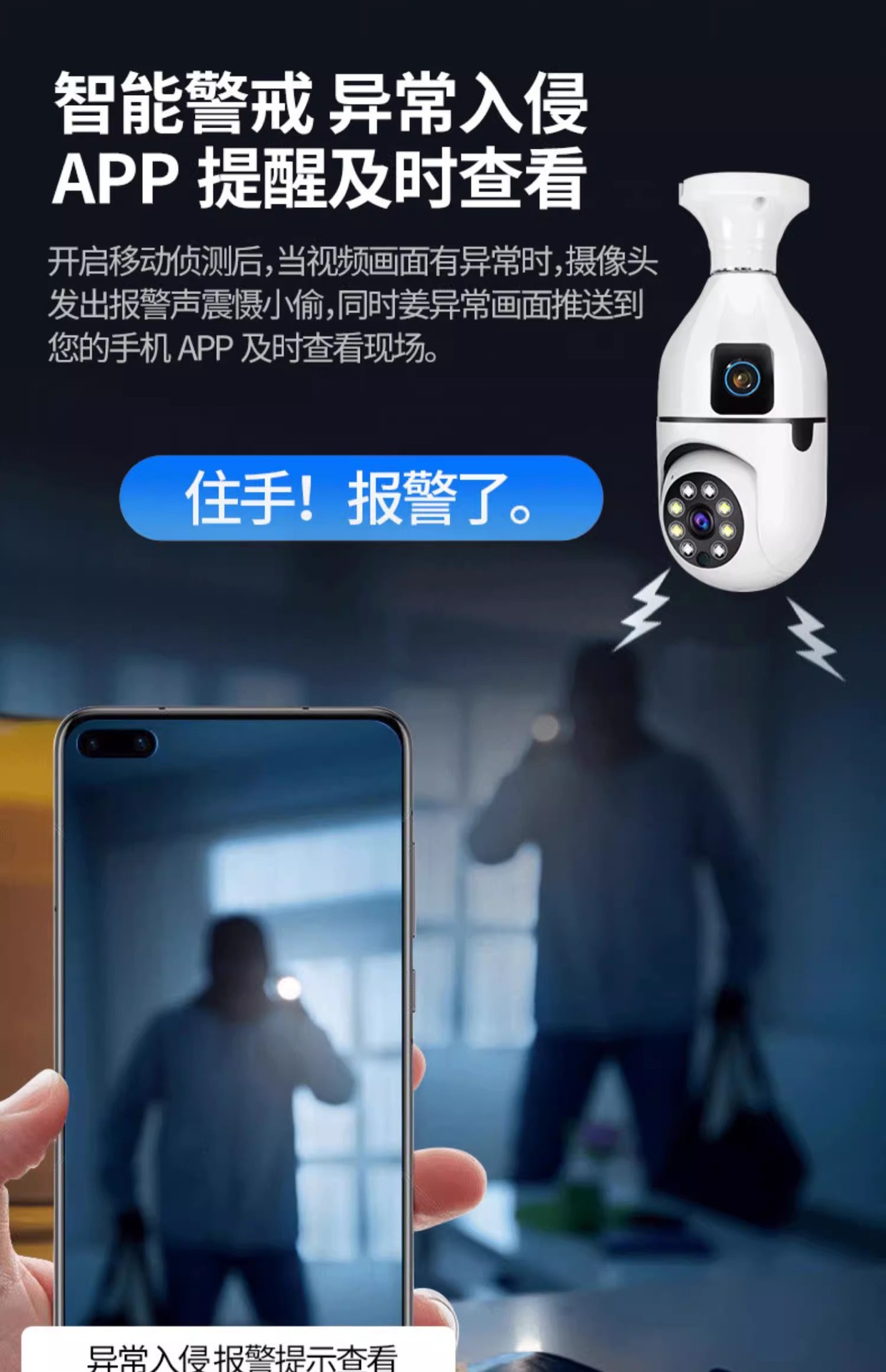 The cross-border bestseller E27 bulb camera 360-degree home wireless security intercom function smart monitoring camera undefined