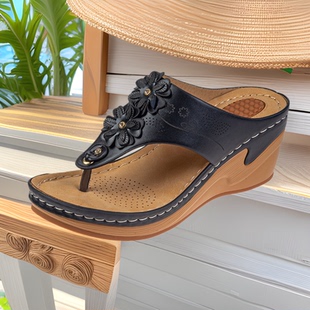 JY-1005 large stock 2025 new women's sandals thick-soled massage grains non-slip wear-resistant women's sandals
