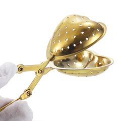 クロスボーダー熱売ステンレス茶漏れ茶葉フィルターハート型ハンドル茶漏れ茶泡茶器茶球
