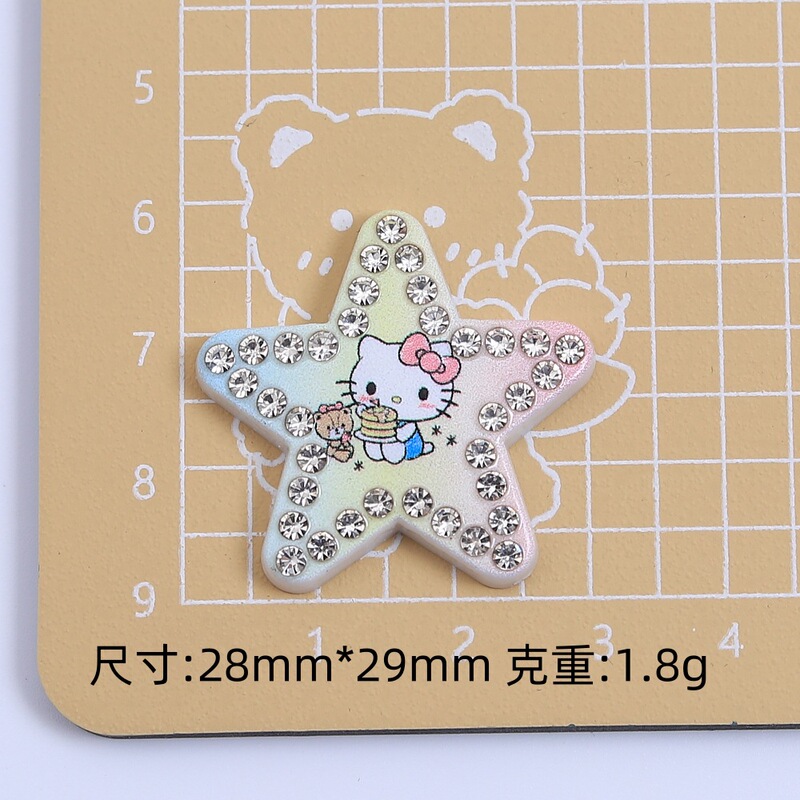 かわいいダイヤモンドニャー漫画手作り diy ジュエリーアクセサリークリーム接着剤樹脂小物アクセサリーホール靴バックル素材|undefined