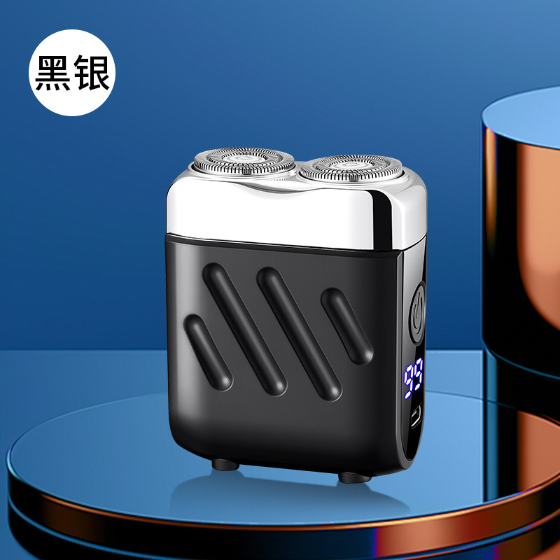 SQ6006 nueva mini afeitadora eléctrica de doble cabezal, afeitadora flotante portátil, interfaz de TYPE-C recargable