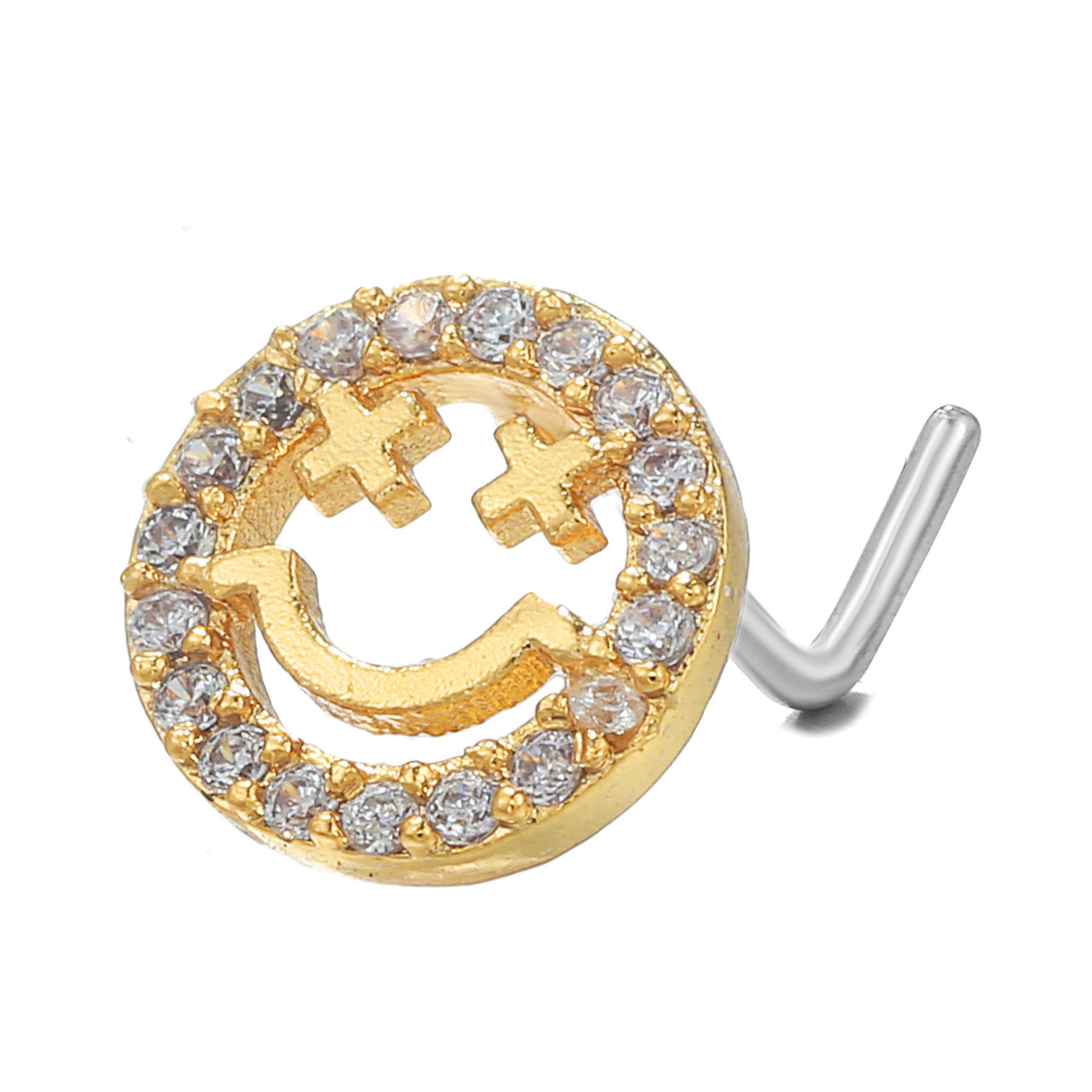 Fashion Geometric Copper Plating Rhinestones Nose studs 1 Piece