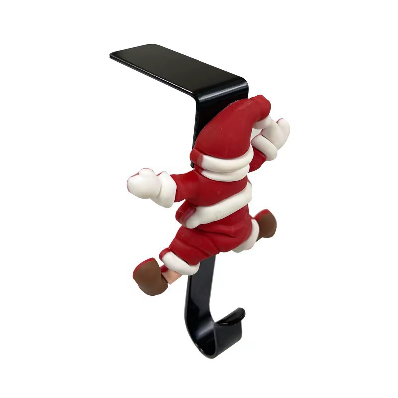 Navidad transfronteriza decoración de ángulo recto gancho medias L gancho muñeca elementos festivos chimenea gancho medias de Navidad al por mayor
