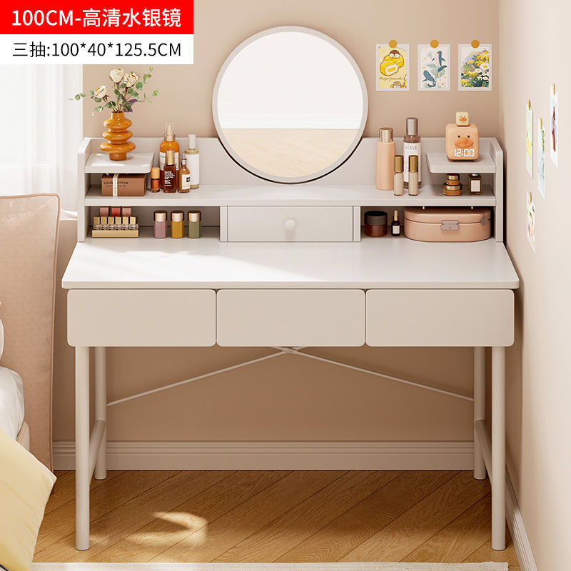 Mesa de maquillaje simple moderna al lado de la cama simple mesa de tocador dormitorio pequeño tipo de casa mesa de maquillaje mesa de estilo de red inins image 10