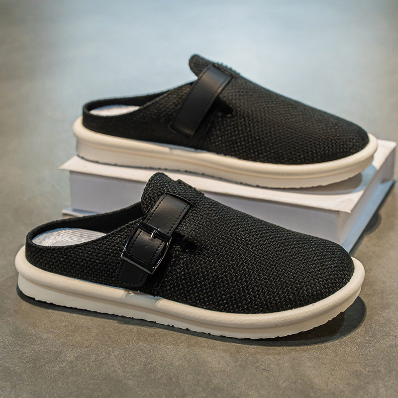 Dép sandal nam nửa gót không quai hậu, thoáng khí mùa hè, đế bằng nhẹ, size lớn 39–47 — BK 502m màu, BK 503m màu, BK 505m màu nâu, BK501 kaki