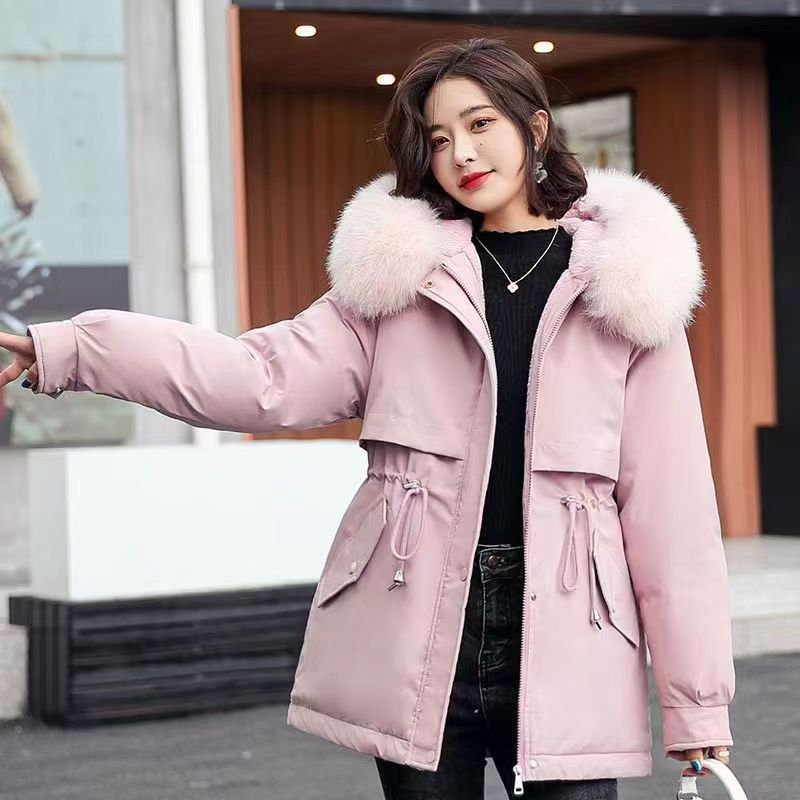 十三行冬季新款高端皮草派克服中长款加厚羽绒服品牌女装批发货源|undefined