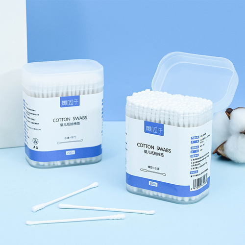 Baby cotton swab ear scoop ultra-fine disposable ear scoop baby special spiral ear scoop cotton swab supports one-piece drop shipping