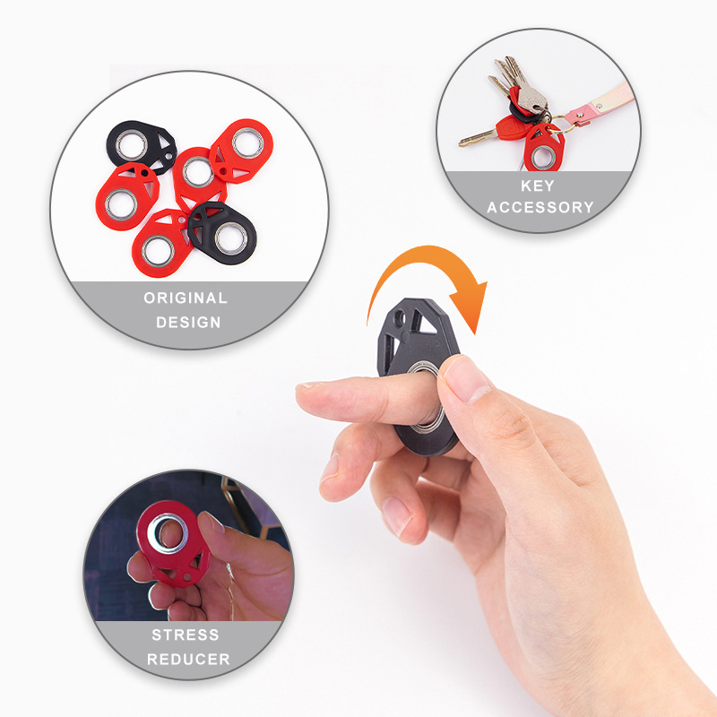 Nuevo dedo SPINNER llavero fidget SPINNER anti-ansiedad juguete giratorio llavero solución