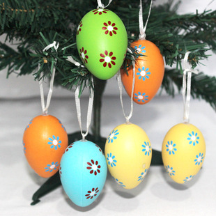 Easter 4*6 Printed Artificial Egg Plastic Gashapon Can Hang Hotel Home Party Holiday Scene Atmosphere