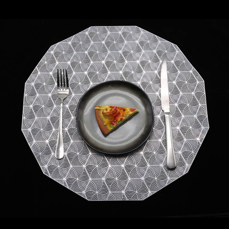 Nueva SERIE DE dorados Teslin placemat estera tazón hotel restaurante occidental mantel espesado aislamiento creativo mantel