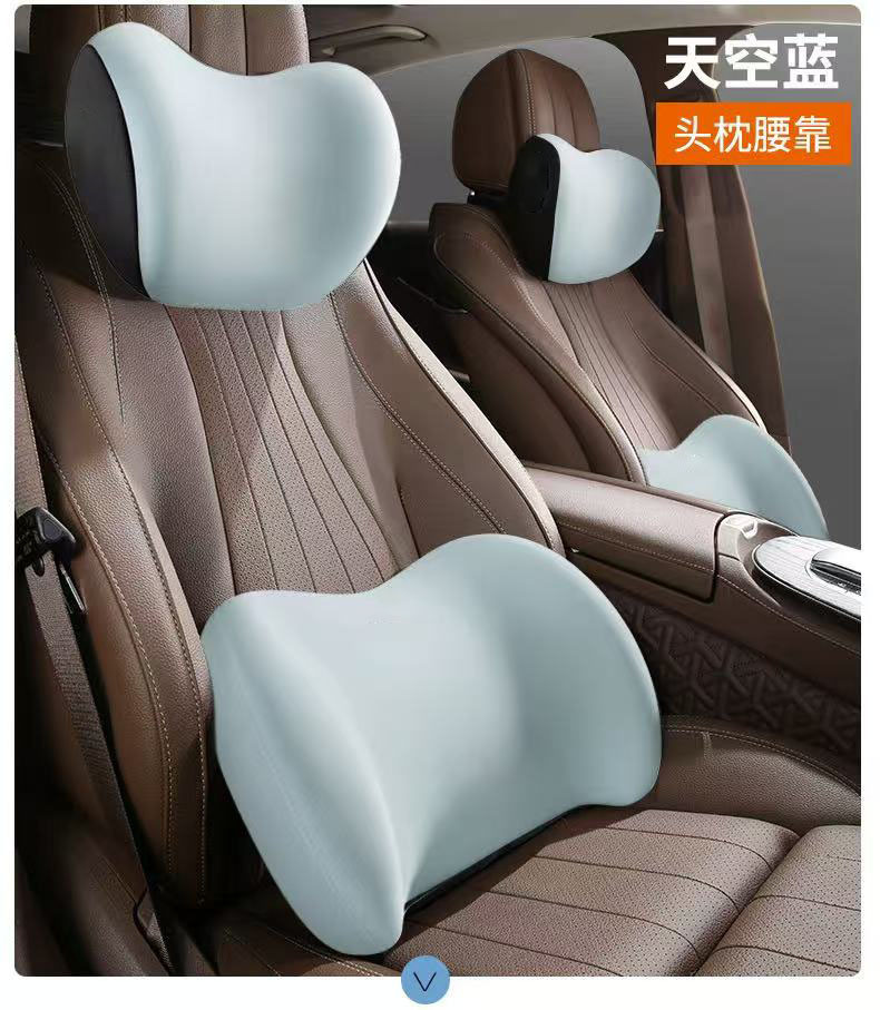 Car Headrest, Lumbar Support, Car Cushion, Seat Backrest, Car Lumbar Pad, Waist Support, Neck Pillow, Memory Foam