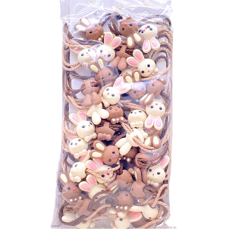 Tarjeta de arco de dibujos animados banda para el cabello sin costuras anudadas banda de goma lazo para el cabello de las mujeres 2 yuanes supermercado accesorios para el cabello accesorios para la cabeza