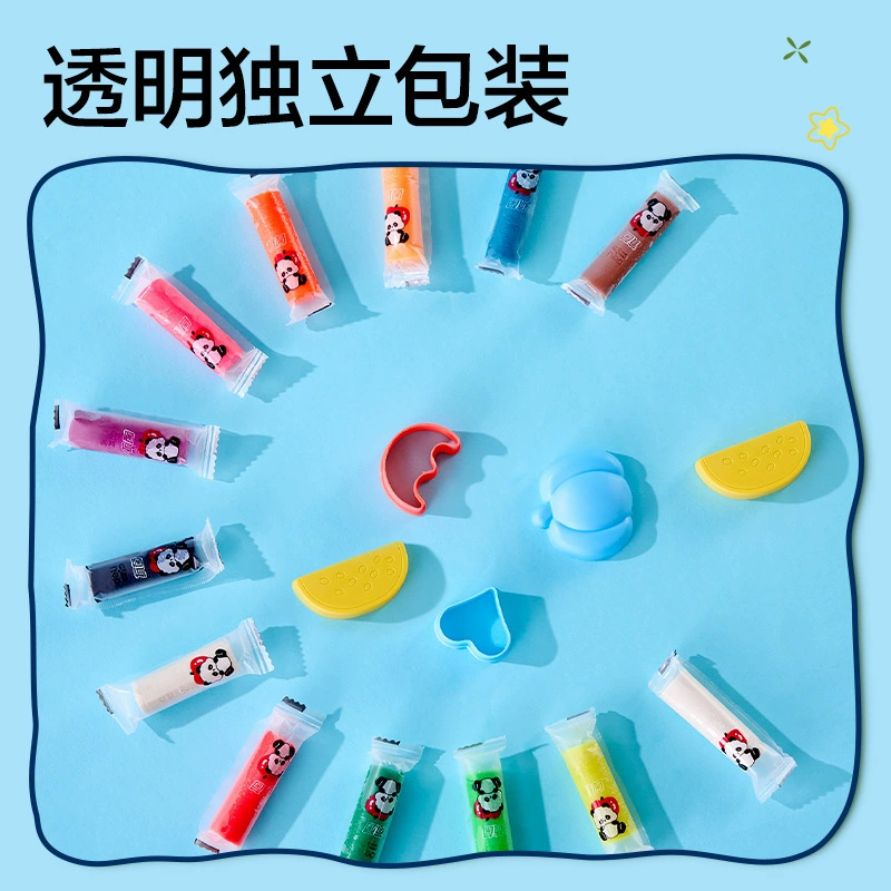 得力 Plasticine, children's set handmade for kindergarten, panda
