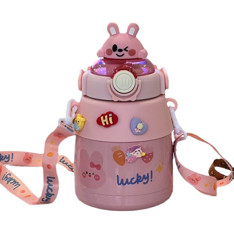 Nueva gran capacidad de los niños termo taza de acero inoxidable 304 al por mayor de alta apariencia hervidor portátil DIY gran vientre termo taza