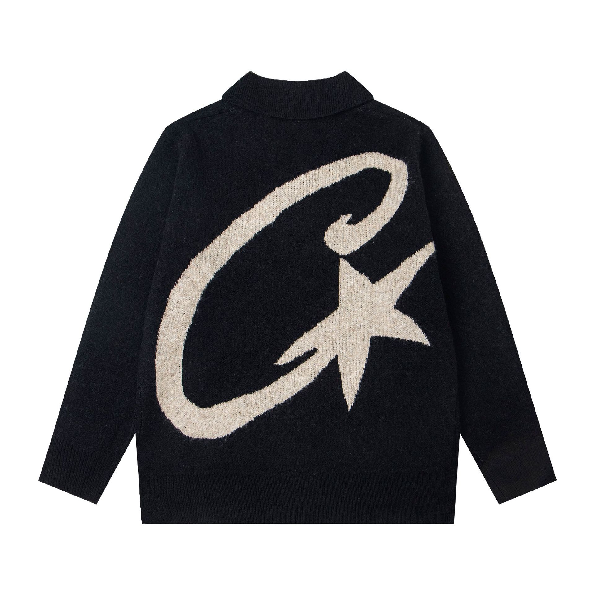 Corteiz C-Star Knit Sweater Black