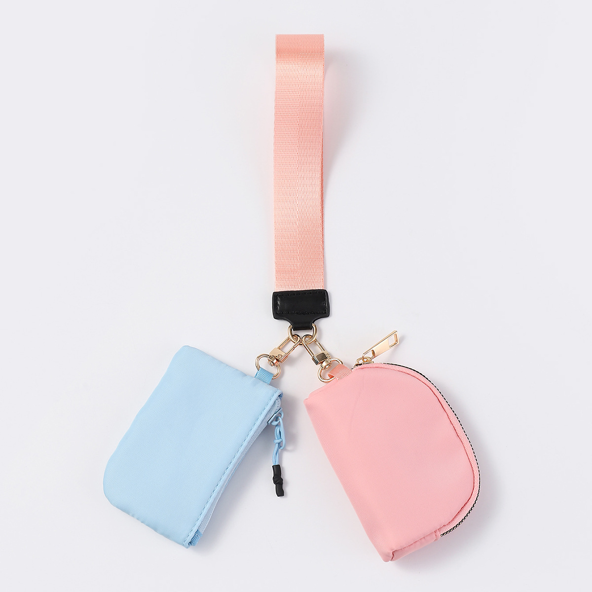 Bolso de muñeca transfronterizo LULU con el mismo estilo Mini bolso de color de moda portátil Estuche para llaves de almacenamiento impermeable de nailon