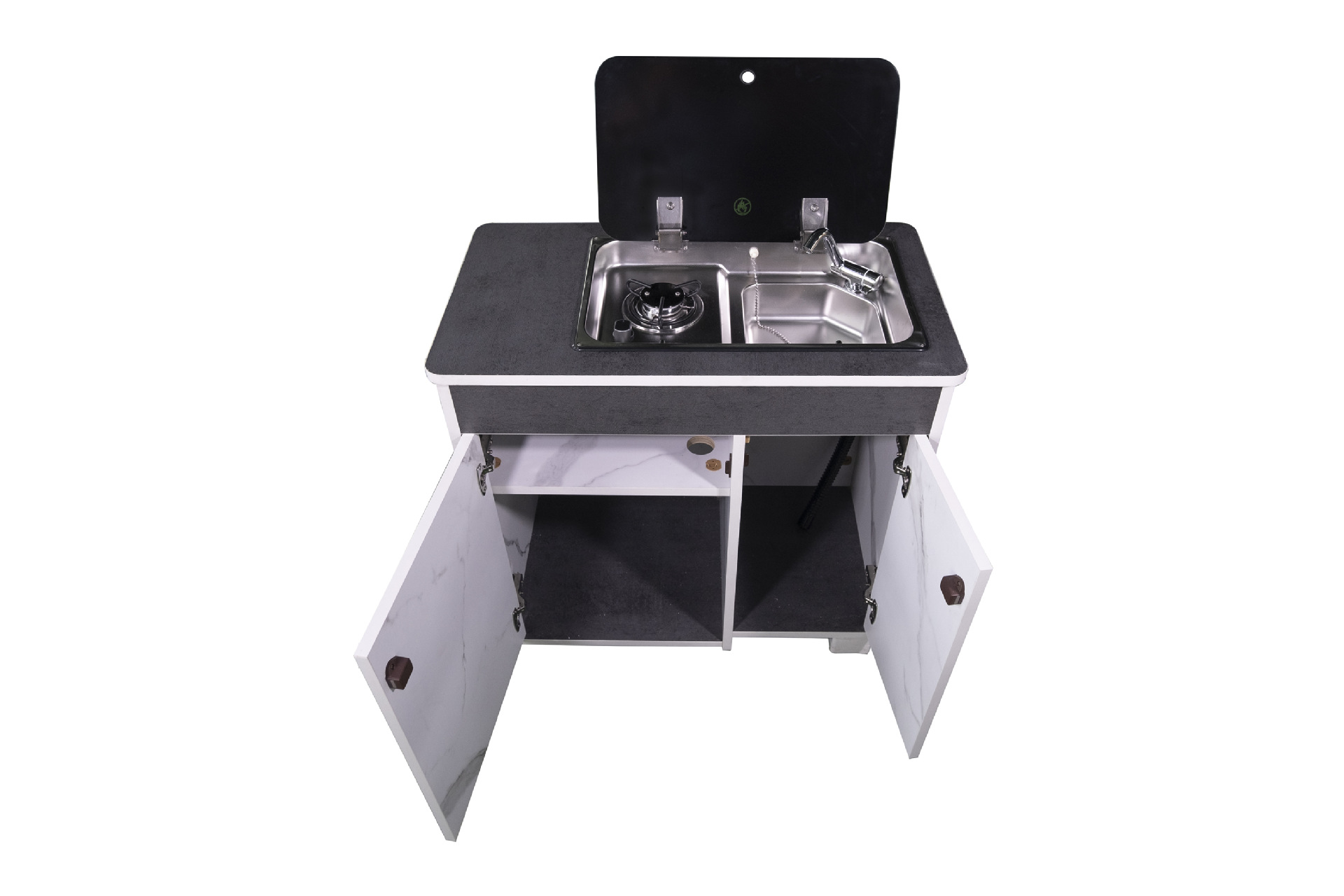 Guangrun genuino tablero de madera ligero con textura de mármol con fregadero, cocina de inducción, cama, coche, XR-M16 de módulo de cocina