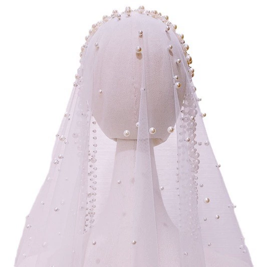 Korean long hair accessory from pearl for photo sessions