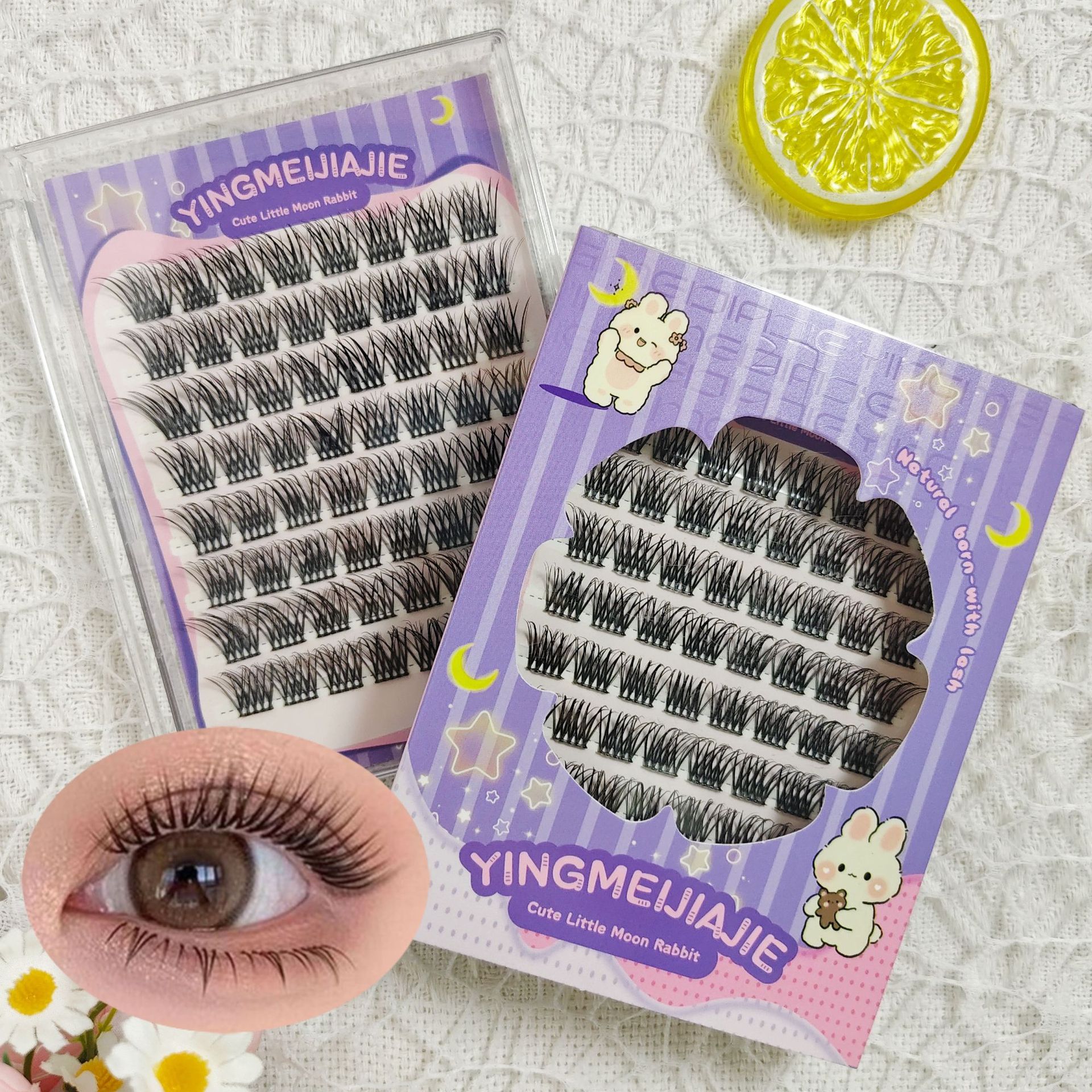 Caja de regalo de pestañas falsas transfronterizas empaquetadas en ocho filas YF27 densas adecuadas para DIY demonios sin pegamento pestañas falsas
