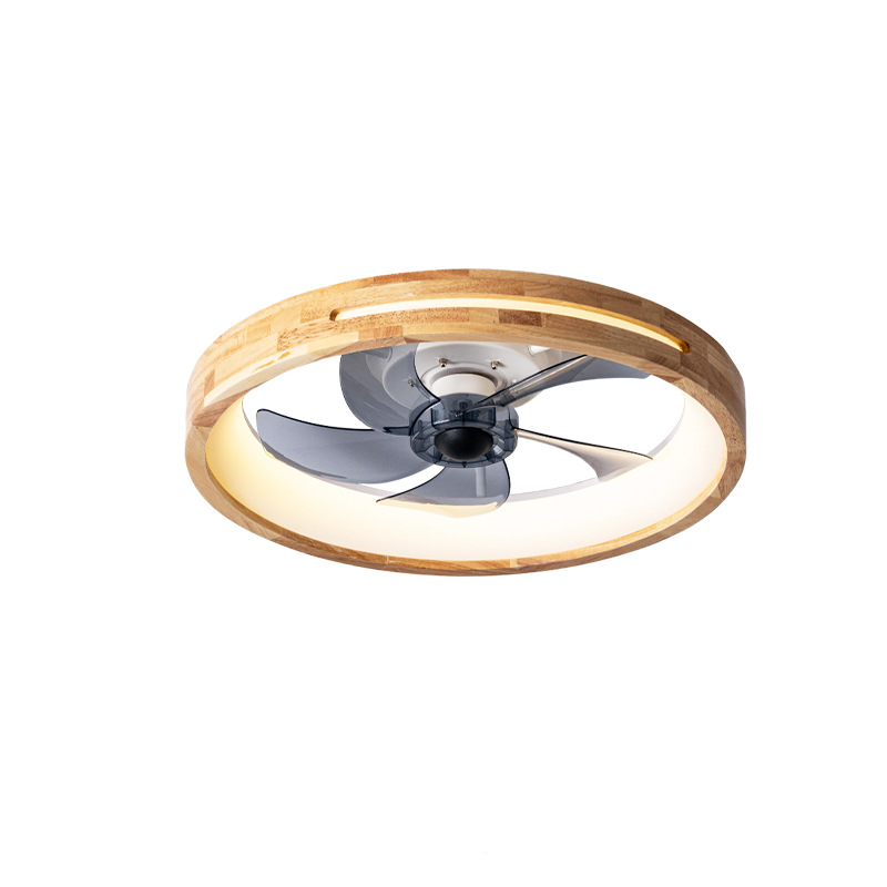Lámpara Ventilador de Techo de Madera y Acrílico, Control Inteligente por App, para Sala de Estar y Dormitorio image 6