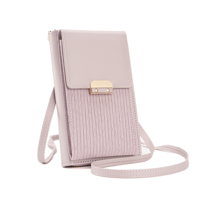Mobile phone bag cross-border 2025 new trendy simple crossbody bag Korean version with clasp small square wallet women's shoulder bag