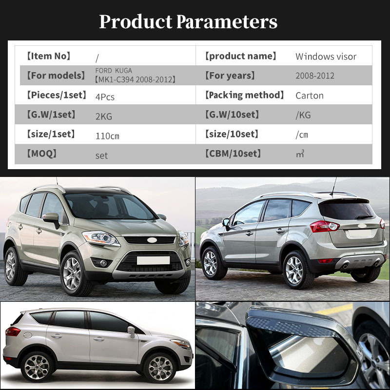 Suitable for Ford Maverick Sunny Rain Shield Side Window Deflector Rear View Mirror Rain Eyebrow KUGA Window visor