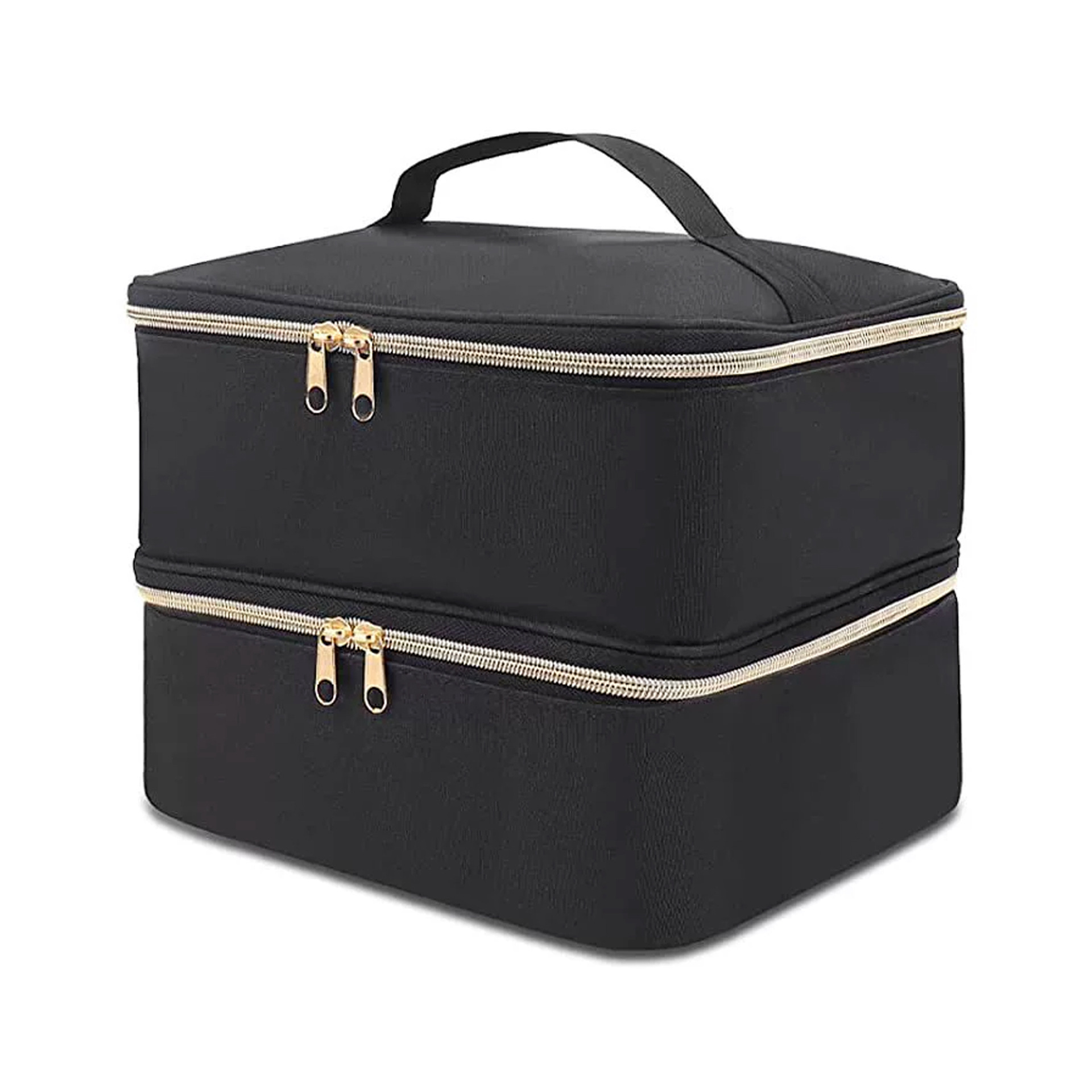 Amazon nuevo esmalte de uñas bolsa Portátil Bolsa de almacenamiento de esmalte de uñas de doble capa puede contener 30 botellas bolsa de almacenamiento de cosméticos