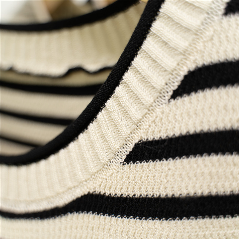 商品详情图_条纹吊带背心女士夏季外穿圆领修身显瘦内搭短款无袖